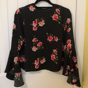 Polka Dot & Floral Top